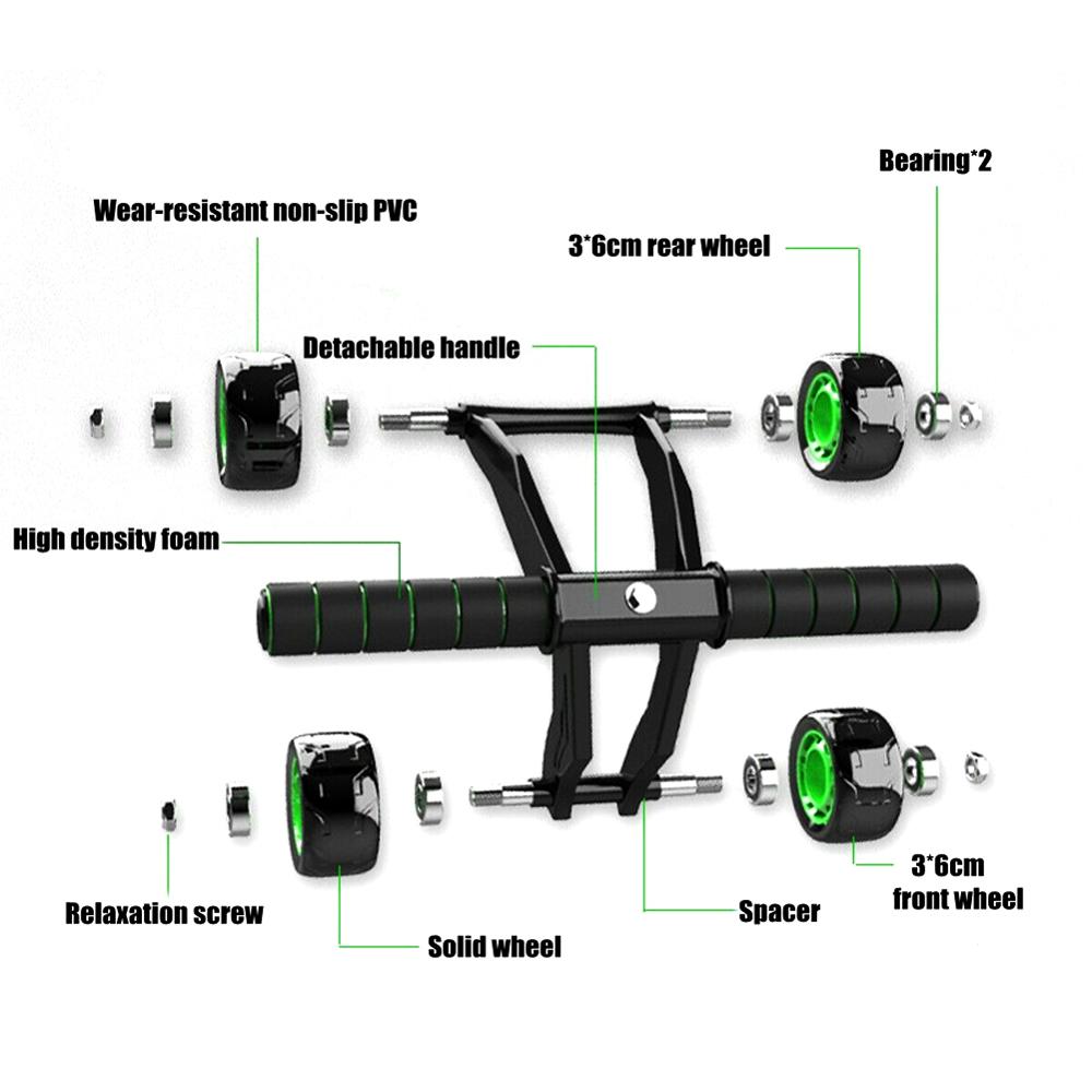 Four-Wheeled Abdominal Roller for home workouts