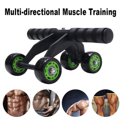 Four-Wheeled Abdominal Roller for home workouts