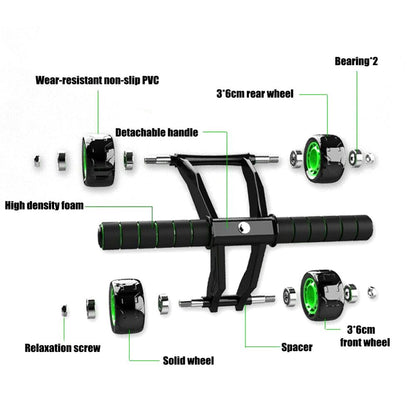 Four-Wheeled Abdominal Roller for home workouts
