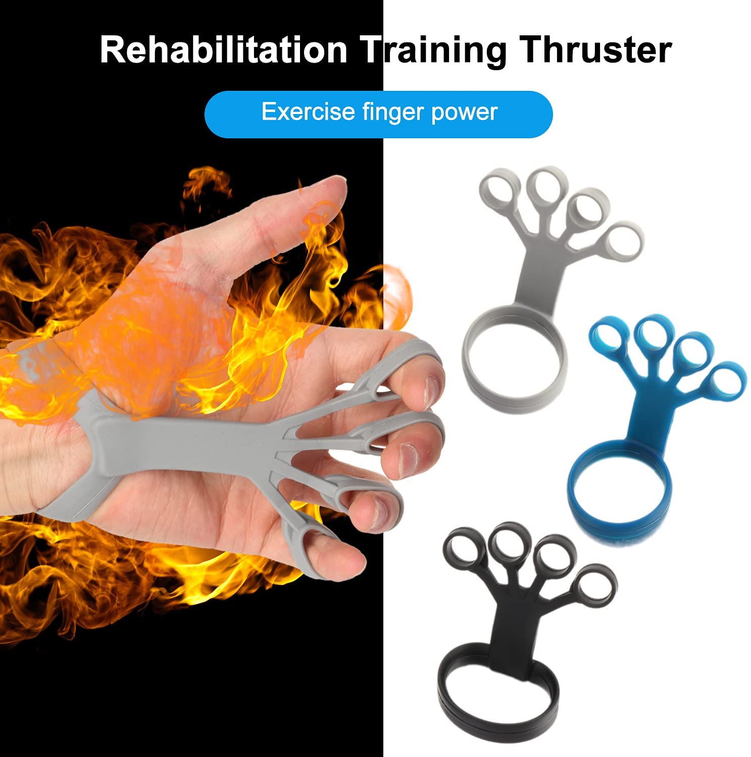 Silicone Grip Device Finger Exercise Stretcher Hand Trainer 