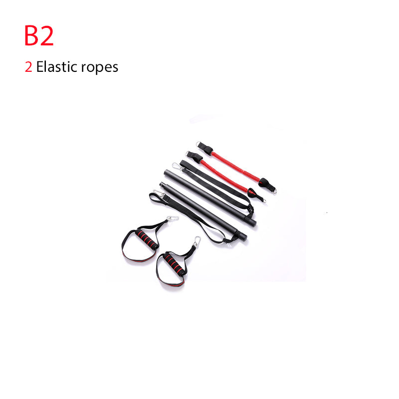 body workout trainer bar with resistance bands