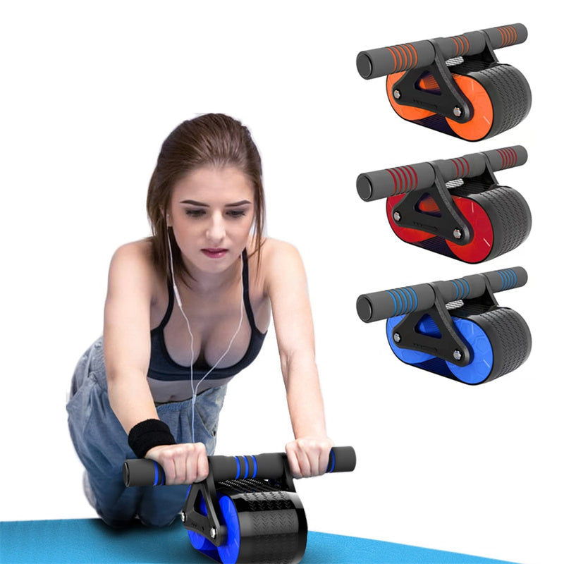 Automatic Rebound Ab Wheel Roller Double Wheel Core Trainer