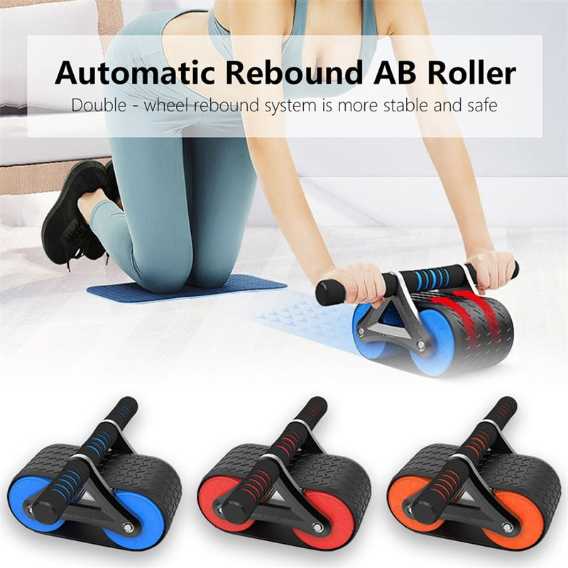 Automatic Rebound Ab Wheel Roller Double Wheel Core Trainer